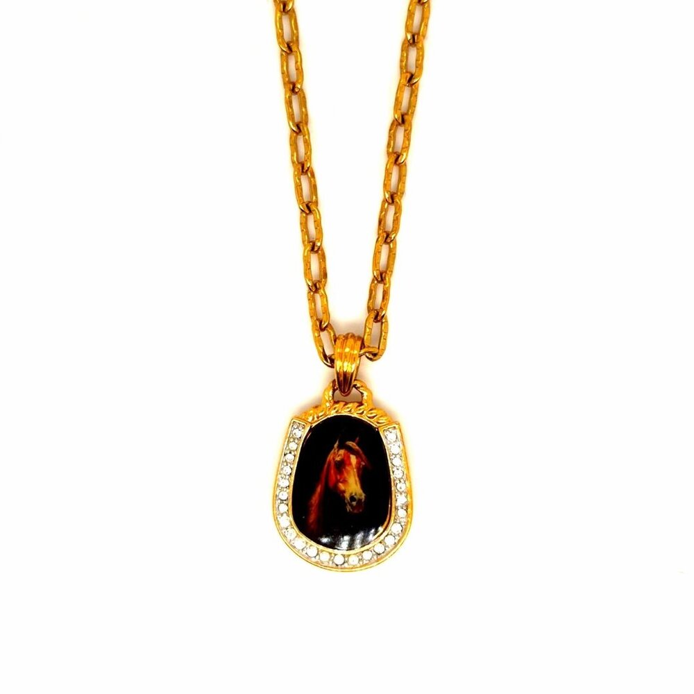 Rhinestones Horse Necklace‎